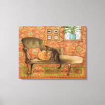 Lienzo de pintura de gato