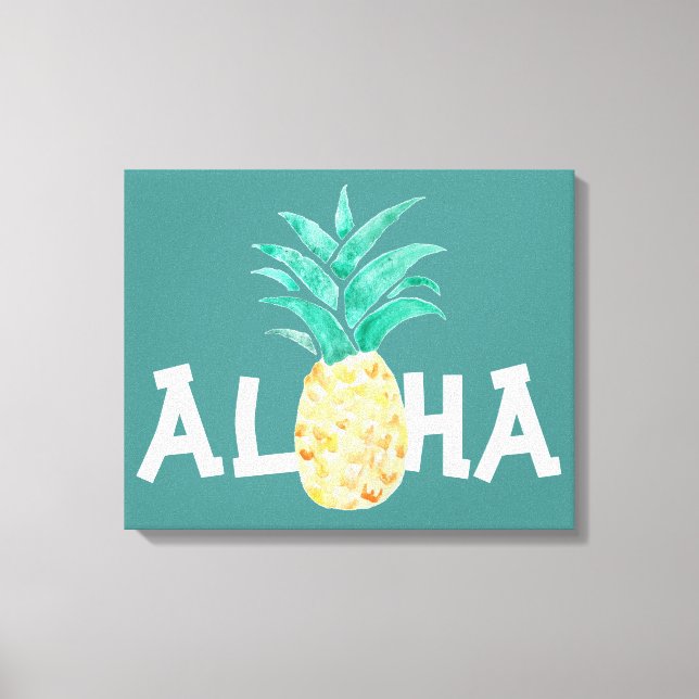 Lienzo de pintura de piña de Aloha (Anverso)