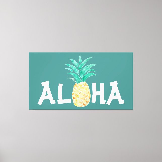 Lienzo de pintura de piña de Aloha (Anverso)