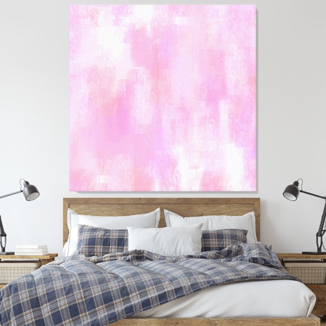 Lienzo de pintura digital de resumen rosado (Insitu(Dormitorio))