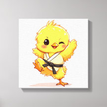 Lienzo de Pollita de Karate