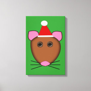 Lienzo de Ratón Feliz Navidad