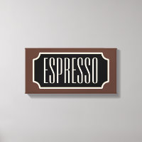 Lienzo de Rótulo de Espresso Marrón