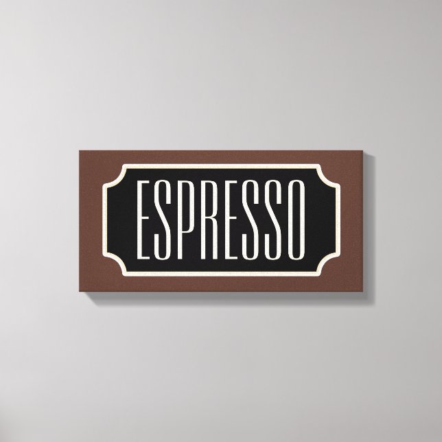 Lienzo de Rótulo de Espresso Marrón (Anverso)
