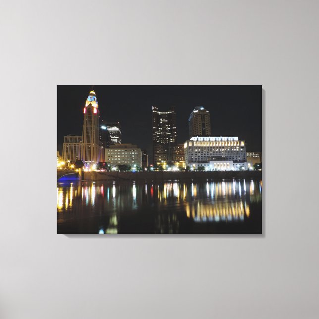 Lienzo de skyline de Columbus (Anverso)