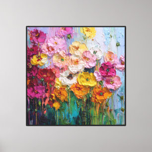 Lienzo de textura abstracta Bloom Reverie