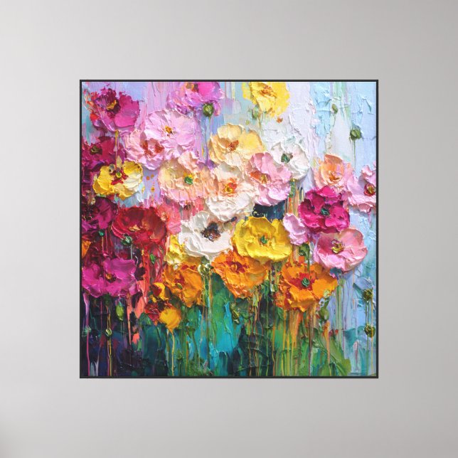 Lienzo de textura abstracta Bloom Reverie (Anverso)