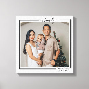 Lienzo de tipografía de texto y foto personalizada