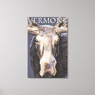 Lienzo De VermontMoose cierre para arriba