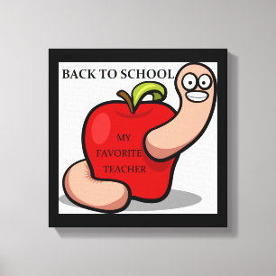 LIENZO "DE VUELTA A LA ESCUELA" APPLE
