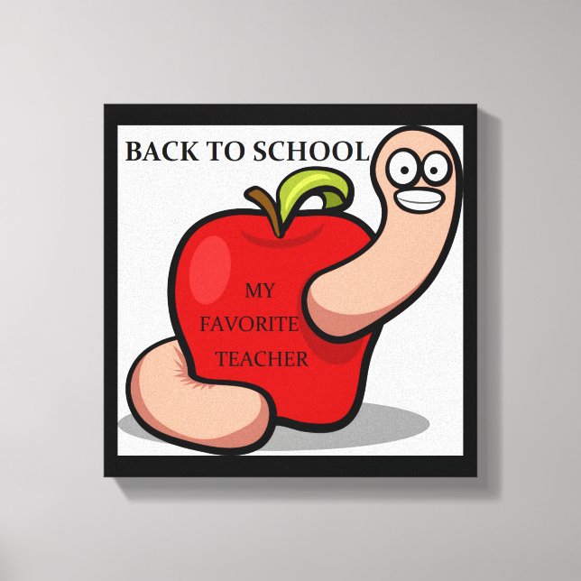 LIENZO "DE VUELTA A LA ESCUELA" APPLE (Anverso)