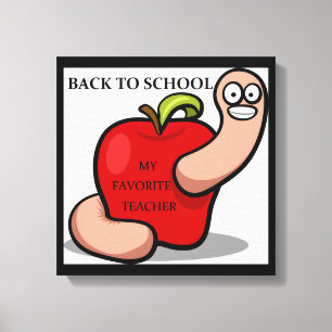 LIENZO "DE VUELTA A LA ESCUELA" APPLE