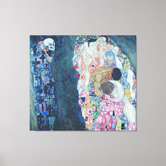 Lienzo Death and Life, c.1911 (aceite sobre lienzo) (Anverso)