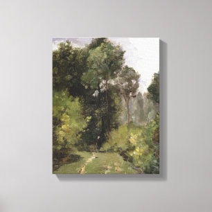 Lienzo Debajo de los árboles, 1864 (aceite a bordo)