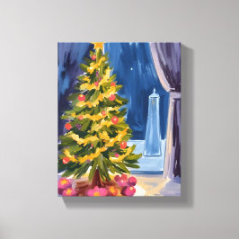 Lienzo Debajo del árbol de Navidad