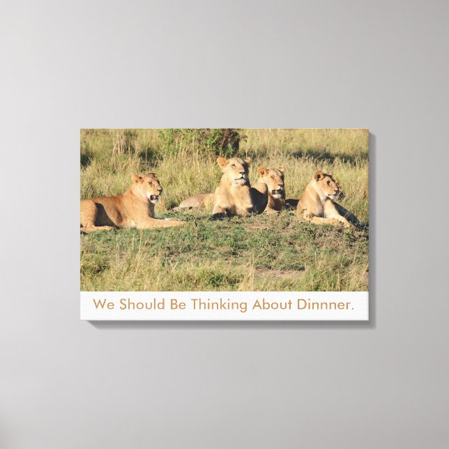Lienzo Deberíamos Pensar En La Cena. (Anverso)