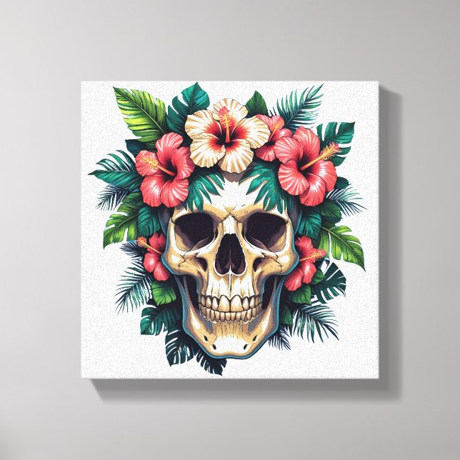 Lienzo Decadencia tropical: sangre y huesos (Anverso)