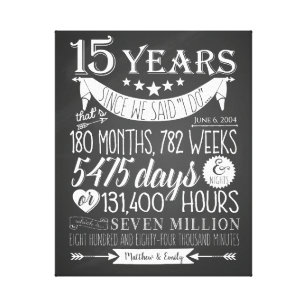 Posters 15 Anos Casados Zazzle Es