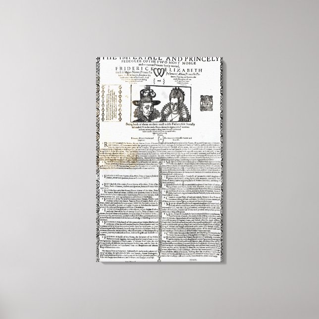 Lienzo Declaración del matrimonio de Frederick V (Anverso)