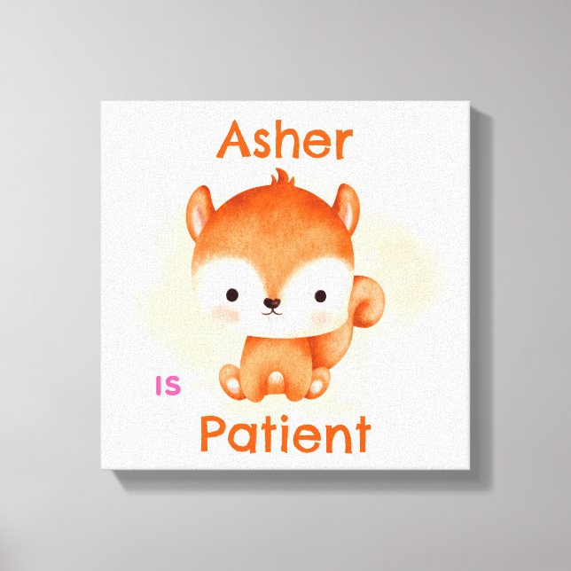Lienzo Deco de Afirmaciones Personalizadas para Niños | A (Anverso)
