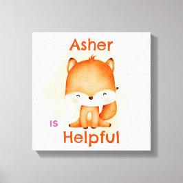 Lienzo Deco de confirmación de niños personalizado | Nara