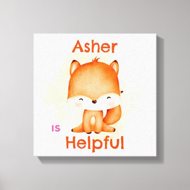 Lienzo Deco de confirmación de niños personalizado | Nara (Anverso)