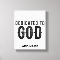 DEDICADO A DIOS PERSONALIZABLE GUAY TEXTO NEGRO