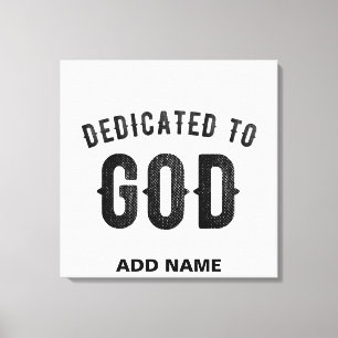 LIENZO DEDICADO A DIOS PERSONALIZABLE GUAY TEXTO NEGRO
