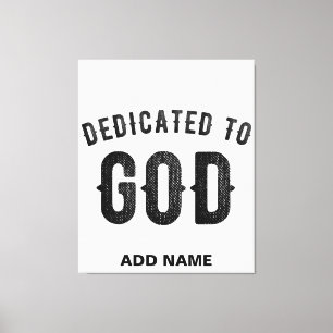 LIENZO DEDICADO A DIOS PERSONALIZABLE GUAY TEXTO NEGRO