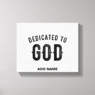 LIENZO DEDICADO A DIOS PERSONALIZABLE GUAY TEXTO NEGRO