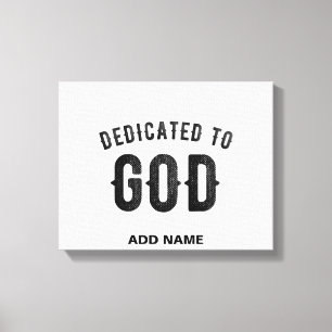LIENZO DEDICADO A DIOS PERSONALIZABLE GUAY TEXTO NEGRO