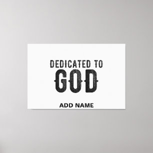LIENZO DEDICADO A DIOS PERSONALIZABLE GUAY TEXTO NEGRO