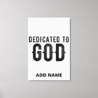 DEDICADO A DIOS PERSONALIZABLE GUAY TEXTO NEGRO