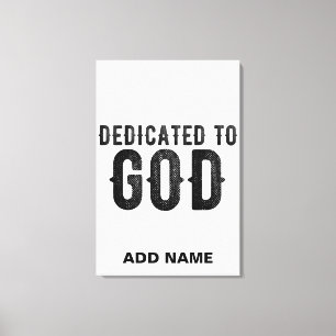 LIENZO DEDICADO A DIOS PERSONALIZABLE GUAY TEXTO NEGRO