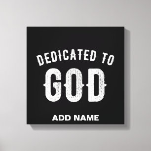 LIENZO DEDICADO A DIOS TEXTO BLANCO FRESCO PERSONALIZABLE