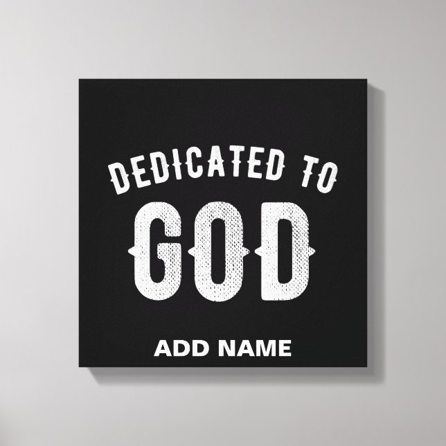 LIENZO DEDICADO A DIOS TEXTO BLANCO FRESCO PERSONALIZABLE (Anverso)