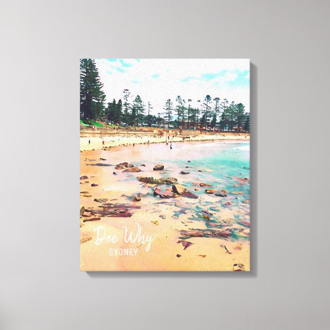 Lienzo Dee Why Sydney Beach Northern Beaches Travel : Via (Anverso)