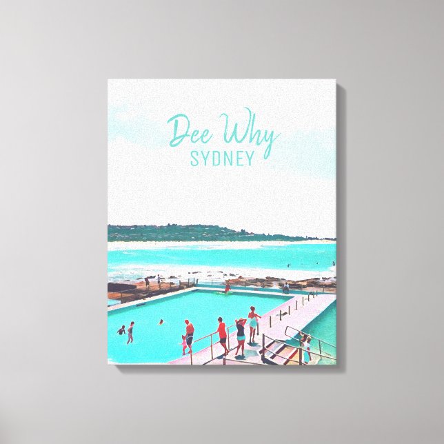 Lienzo Dee Why Sydney Beach Northern Beaches Travel : Via (Anverso)