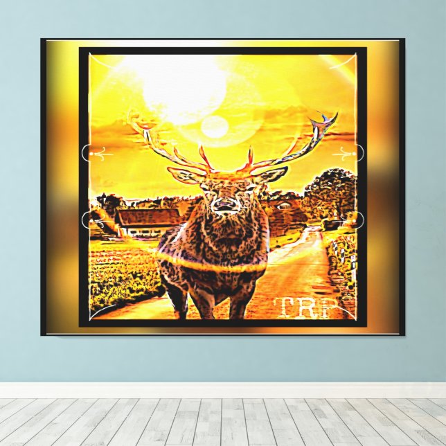 Lienzo Deer asombroso 02-02 (Insitu (piso de madera))