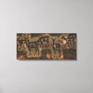 Lienzo Deer rojo de vida salvaje estilo caverna prehistór