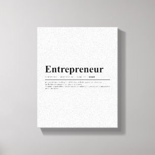 Lienzo Definición de emprendedor Cotización motivaciona