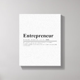 Lienzo Definición de emprendedor | Cotización motivaciona