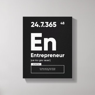 Lienzo Definición de emprendedor | Poster motivacional
