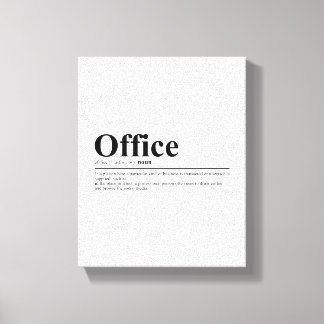 Lienzo Definición de Office | Cita divertida
