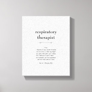 Lienzo Definición de Terapia Respiratoria Gracias Regalo