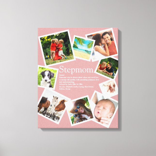 Lienzo Definición personalizada de Stepmom Rubor Pink 9 P (Anverso)