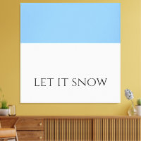 DEJA QUE NIEVE Bloque de Color Azul Claro Luz Blan