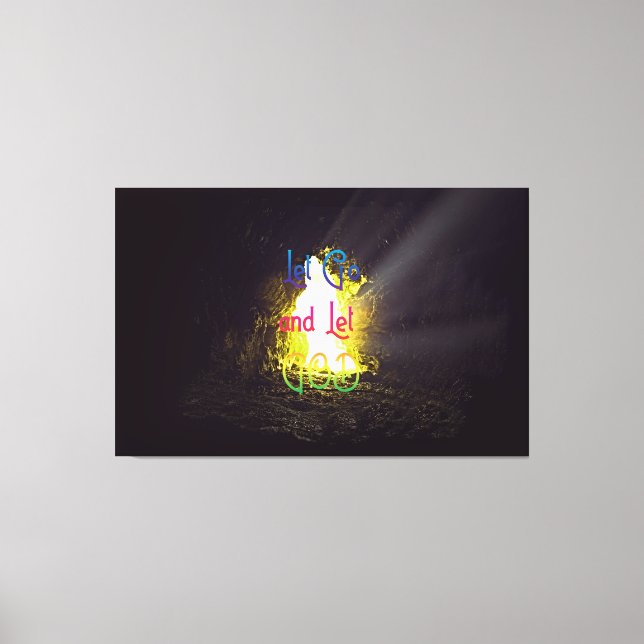 Lienzo Dejar que Dios inspire la cita (Anverso)