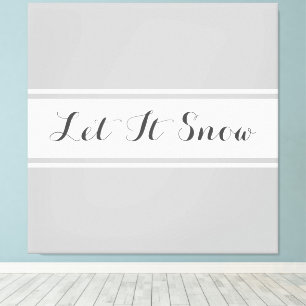 Lienzo DEJEN QUE NIEVE Fun Light Gray White Carreras Stri