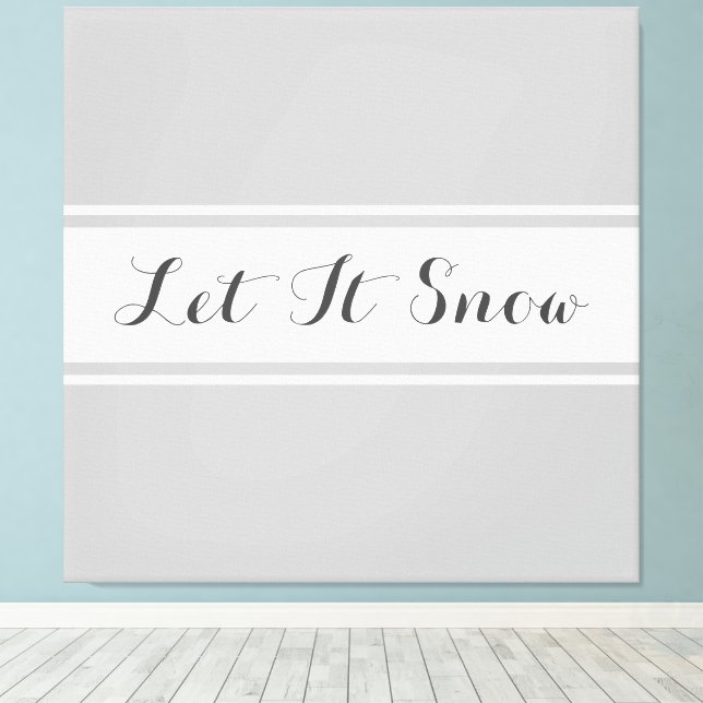 Lienzo DEJEN QUE NIEVE Fun Light Gray White Carreras Stri (Insitu (piso de madera))